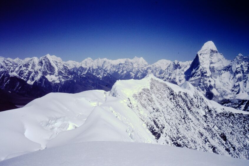 High in the Himalayas, looking towards Makalu. Image: RSGS.