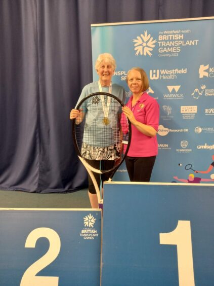 Montrose woman Lyn Kearney at British Transplant Games.