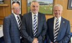 Montrose FC chairman John Crawford, director Andrew Stirling and chief executive Peter Stuart.
