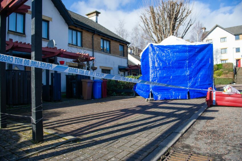 Benvie Gardens, Dundee after the death of Ryan Barrie