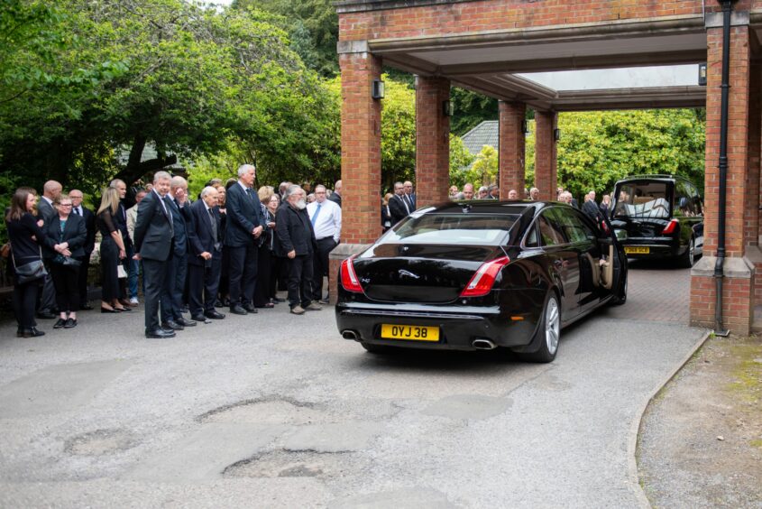 Billy Boyle's funeral at Dundee crematorium 