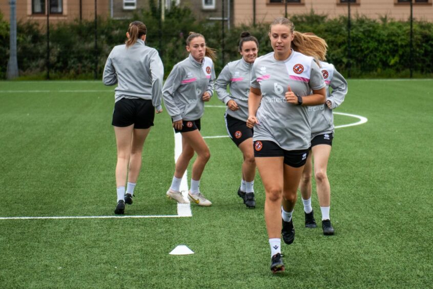 The United squad prepare for Sunday's trip to face Partick Thistle.