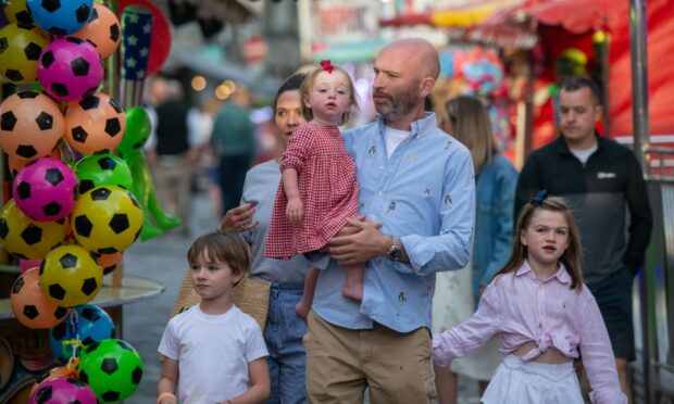 Families flocked to the first day of the Lammas Market in Market Street, St Andrews.