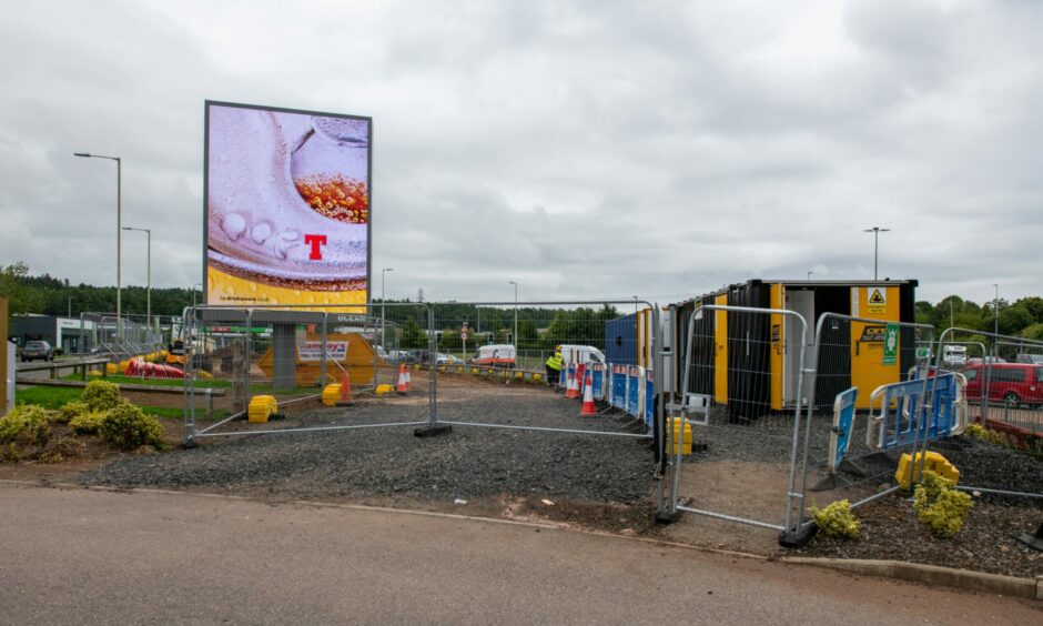 Works are underway at the Myrekirk Electric Charging site