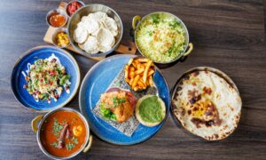 Dishes on display at Bombay Club in Auchterarder