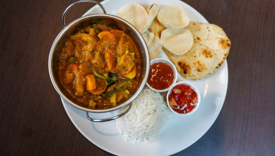 The chef's homemade vegetable curry