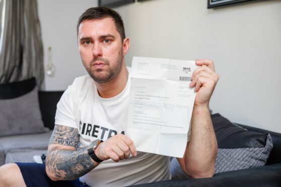 Richard Forbes, from Kirkcaldy, with a medical letter stating black mould makes his eczema worse.