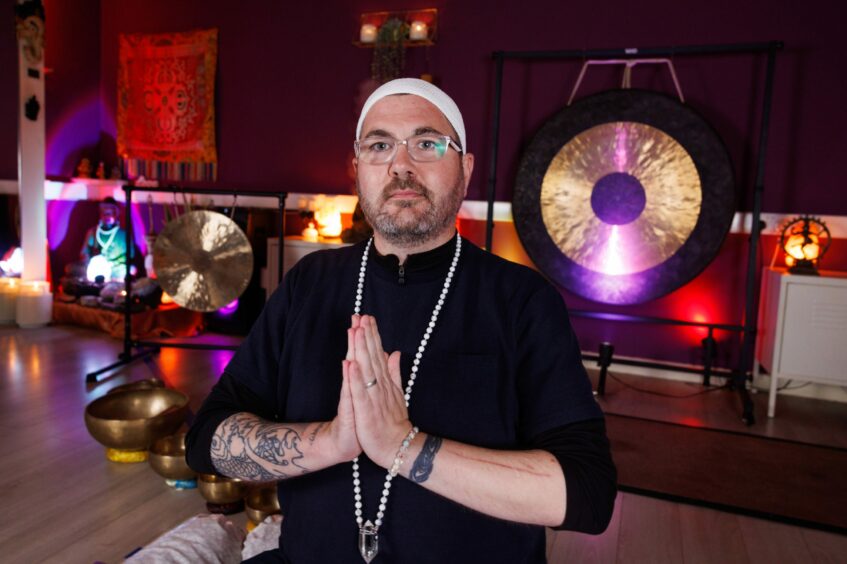 Meditation teacher Scott Hutchison-McDade at the wellbeing centre in Kirkcaldy