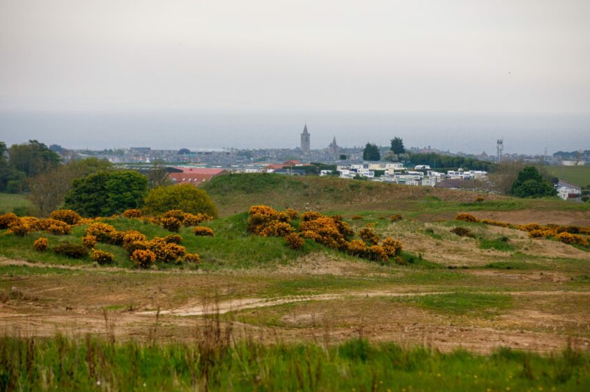 The Feddinch site has views over St Andrews. 