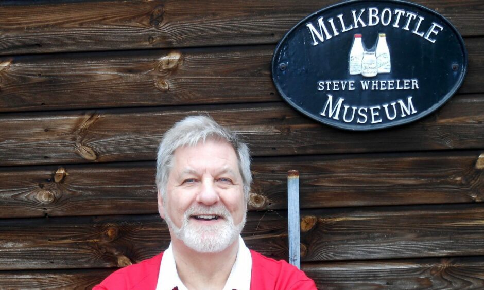 Steve Wheeler has a milk bottle museum in his garden shed.