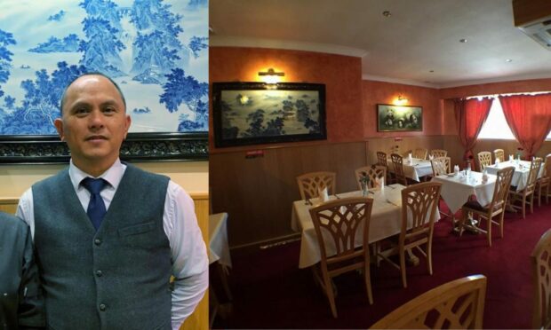 Peter Chan and Mr Chan's Chinese restaurant in Kinross