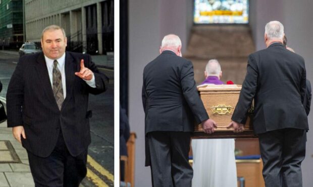 The funeral for Dundee's 'most famous' solicitor Billy Boyle took place Wednesday.