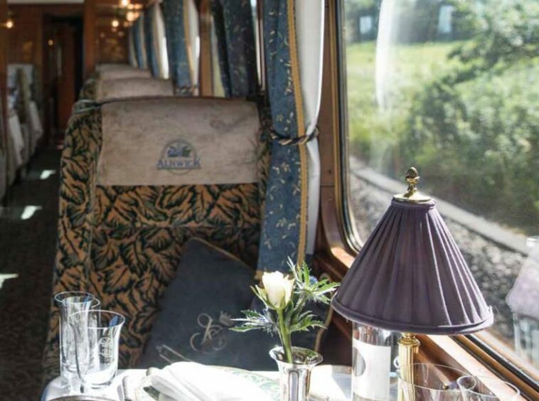 Inside a carriage of Northern Belle