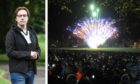 Marc Winsland and a fireworks display at Baxter Park in Dundee