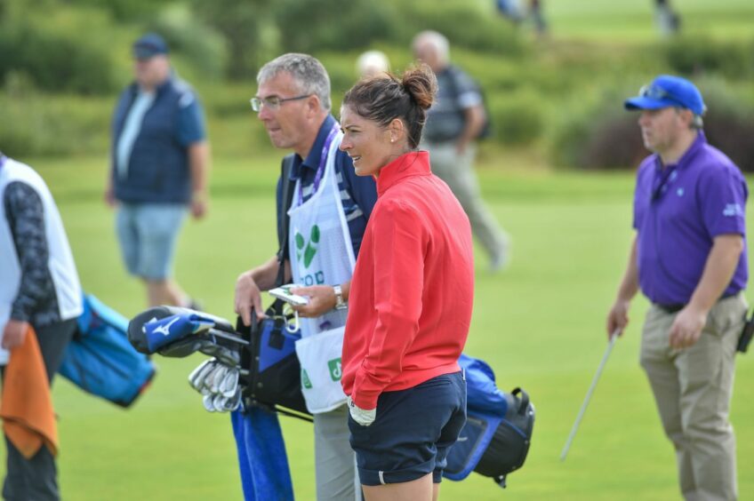 Eve Muirhead at the recent pro-am in Aberdeen.