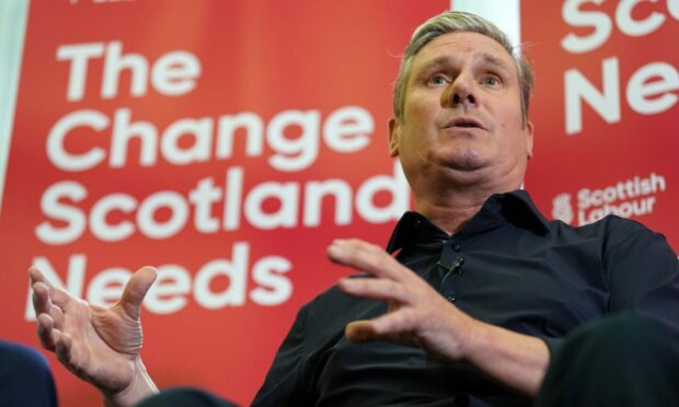 Labour leader Keir Starmer during his visit to Scotland. Image: PA.