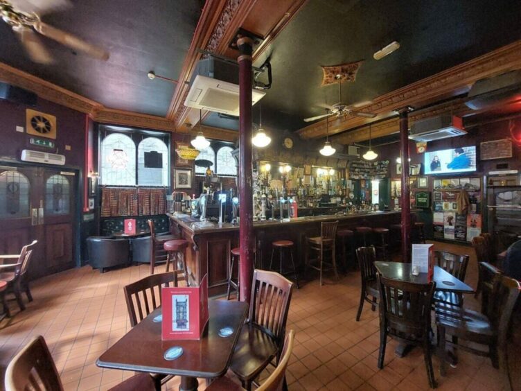 the interior of the legendary Phoenix pub in Dundee. 