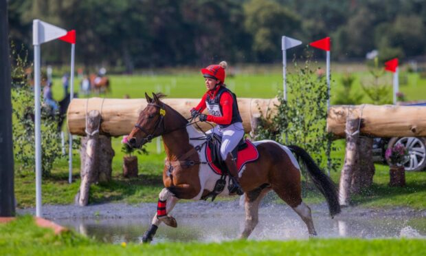 Exciting cross country action from the first day of Blair Castle Horse Trials. Image: Steve MacDougall/ DC Thomson.