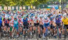 Cyclists set off for the 2023 Gran Fondo race. Image: Steve MacDougall/DC Thomson