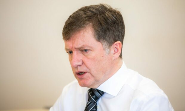 Outgoing NHS Tayside chief Grant Archibald. Image: Steve MacDougall/DC Thomson.