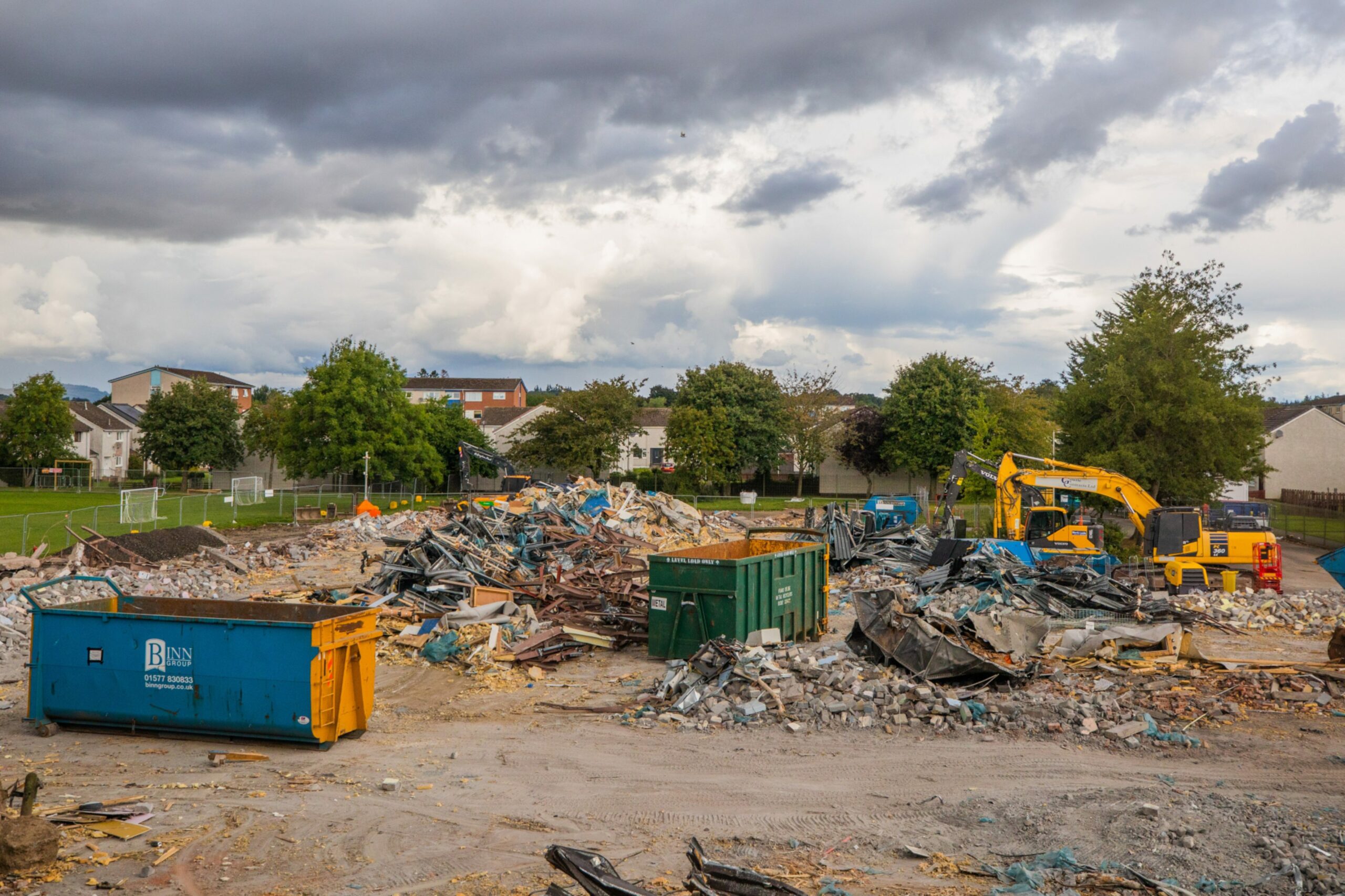 Demolition work at the former North Muirton Primary school.