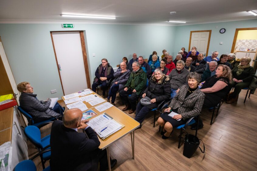 Room full of patients at meeting to discuss Methven surgery closure in 2019