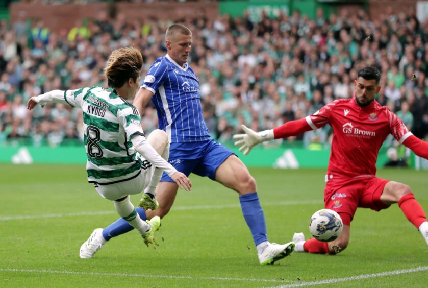 Dimitar Mitov was on top form at Celtic Park.