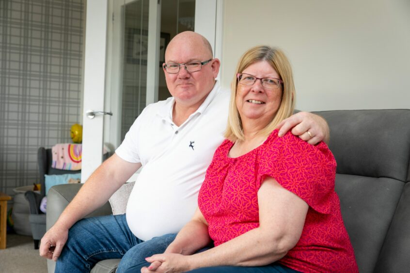 EuroMillions Lottery winners Jim and Pam Forbes at their Tayport home.
