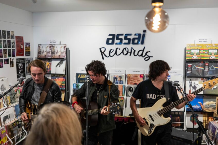 The View performed four tracks and signed their new album Exorcism of Youth at Assai Records in Dundee