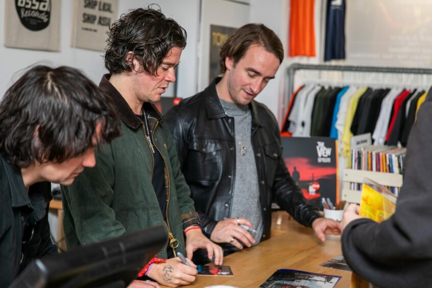 The View signing their new album Exorcism of Youth at Assai Records in Dundee. 