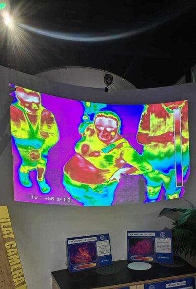 The thermal camera at the science centre allows mums to see their unborn babies