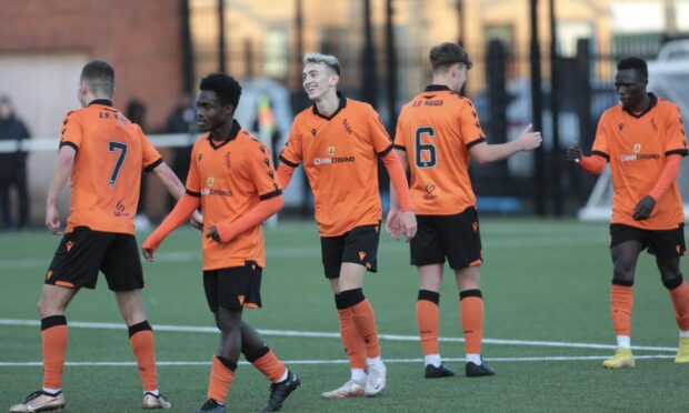 Dundee United youngsters in action for the reserve side
