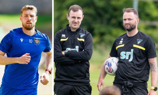 Dave Mackay and James McPake are looking to add David Wotherspoon to their Dunfermline squad. Images: SNS and Craig Brown/DAFC.