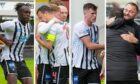 From left: Dunfermline's Ewan Otoo; Paul Allan and Kyle Benedictus; Rhys Breen; and James McPake. Images: SNS.