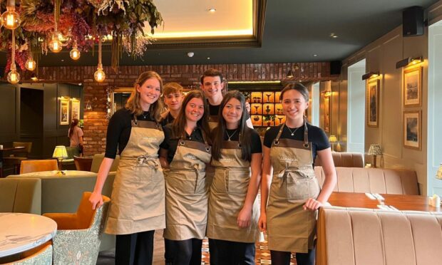 Staff at the newly opened restaurant at the Adamson Hotel in Dunfermline