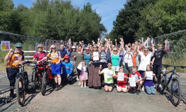 Campaigners held a picnic protest over the closure of Doubledykes crossing last year.