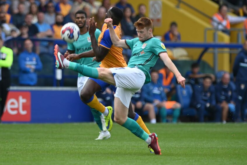 Luke Robinson in action for Tranmere.