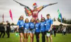 Verity Power as a Flutterfly with some of the organisers including Laura Forsyth (third from left). Image: Mhairi Edwards/DC Thomson