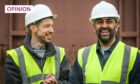 John Alexander with First Minister Humza Yousaf. Image: Mhairi Edwards/DC Thomson