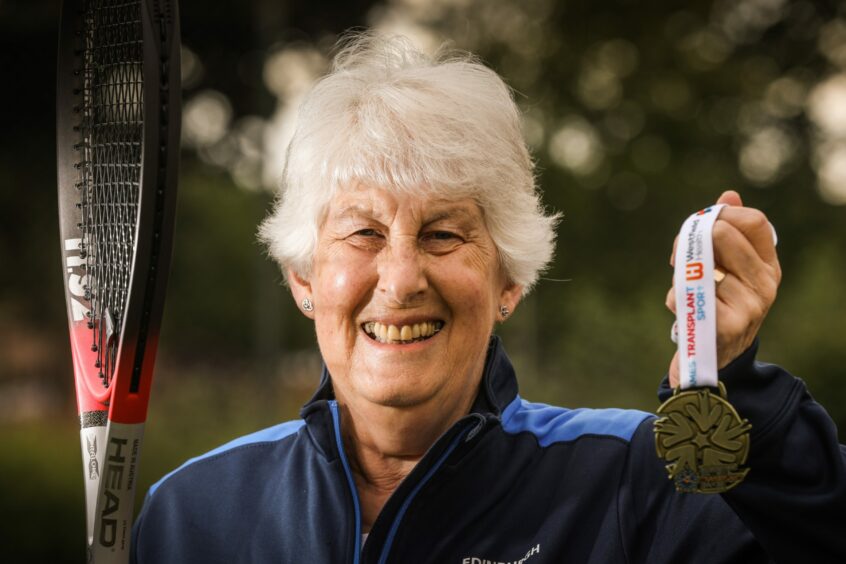 Lyn Kearney from Montrose won gold at the British Transplant Games.