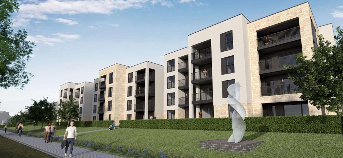 An artists impression of the flats.
