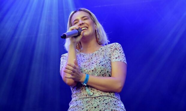 Singer Anne-Marie on stage