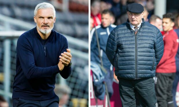 Jim Goodwin and Dick Campbell go head to head at Gayfield.