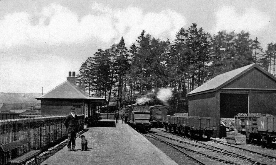 The Bankfoot Railway Station was finally bulldozed in the 1990s. Image: Stenlake Publishing Ltd.