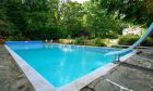 The heated pool at Slade House in Angus