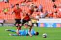 Owen Stirton in action against Dunfermline. Image: Richard Wiseman/Shutterstock