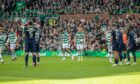 Dundee dismay as Celtic are awarded a penalty.