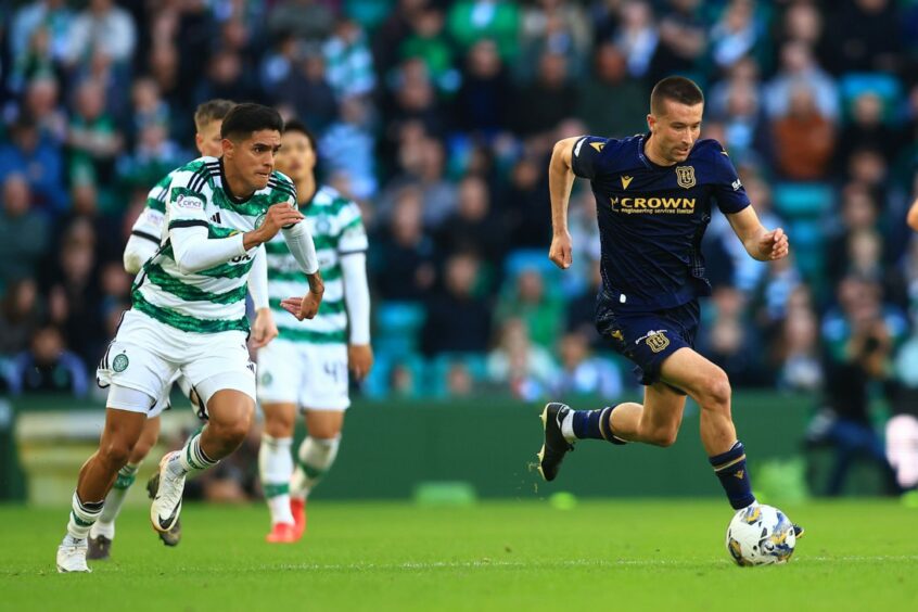 Cammy Kerr takes on Celtic. Image: David Young/Shutterstock