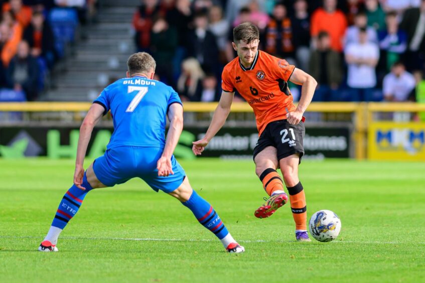 Declan Glass in action in Inverness for Dundee United