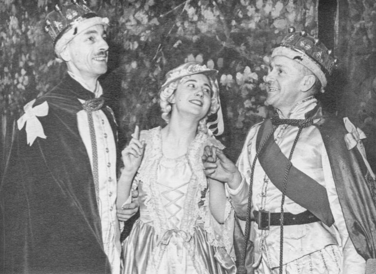 Broughty Ferry Amateur Operatic Society cast members in Iolanthe, 1949.